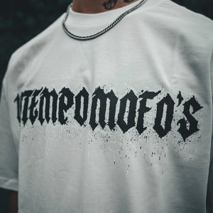 T-shirt PROXIMA 240GSM Blanc oversize streetwear détail graphisme - Claw's Industries